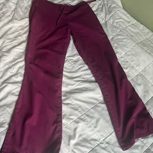 Maroon scrub pants